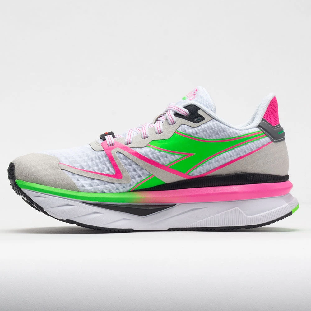 Diadora Atomo V7000 Women's White/Green Fluo/Pink Fluo 2 Diadora Atomo V7000 Women's White/Green Fluo/Pink Fluo - Image 2