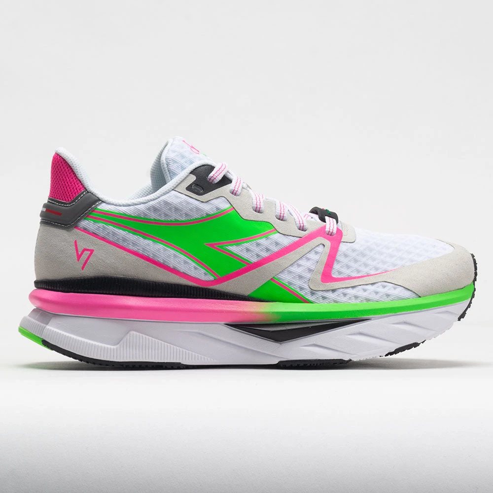 Diadora Atomo V7000 Women's White/Green Fluo/Pink Fluo 1 Diadora Atomo V7000 Women's White/Green Fluo/Pink Fluo