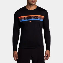 Brooks Distance Graphic Long Sleeve Men's -Tennis Clothing and Gear Sales 056816 002 1