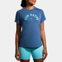 Brooks Distance Graphic Short Sleeve Spring 2022 Women's -Tennis Clothing and Gear Sales 057202 452 1