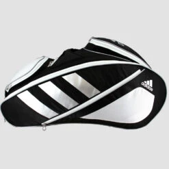Adidas Tour Tennis 12 Racquet Bag Black/White/Silver -Tennis Clothing and Gear Sales 072785 4