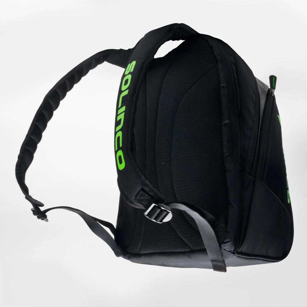 Solinco Tour Backpack Black/Neon Green 2 Solinco Tour Backpack Black/Neon Green - Image 2