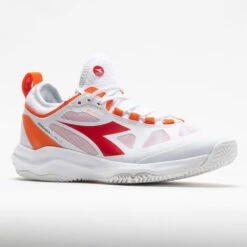 Diadora Speed Blushield Fly Clay Women's White/Fiery Red -Tennis Clothing and Gear Sales 116606 5