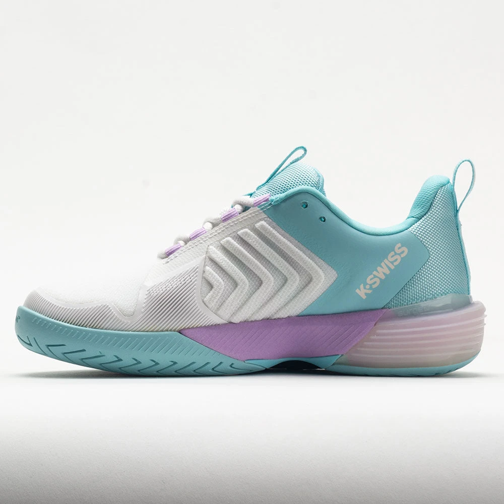 K-Swiss Ultrashot 3 Women's Brilliant White/Angel Blue/Sheer Lilac 2 K-Swiss Ultrashot 3 Women's Brilliant White/Angel Blue/Sheer Lilac - Image 2