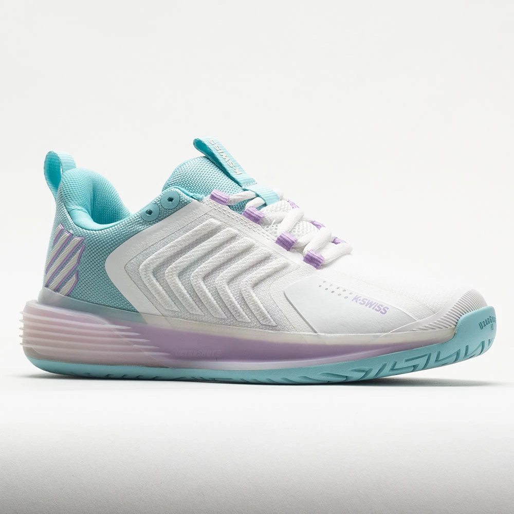 K-Swiss Ultrashot 3 Women's Brilliant White/Angel Blue/Sheer Lilac 5 K-Swiss Ultrashot 3 Women's Brilliant White/Angel Blue/Sheer Lilac - Image 5