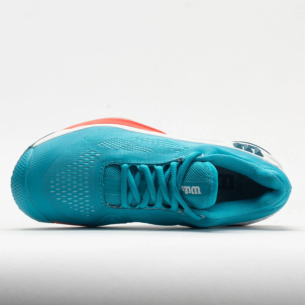 Wilson Rush Pro 4.0 Women's Scuba Blue/White/Fiery Coral 3 Wilson Rush Pro 4.0 Women's Scuba Blue/White/Fiery Coral - Image 3