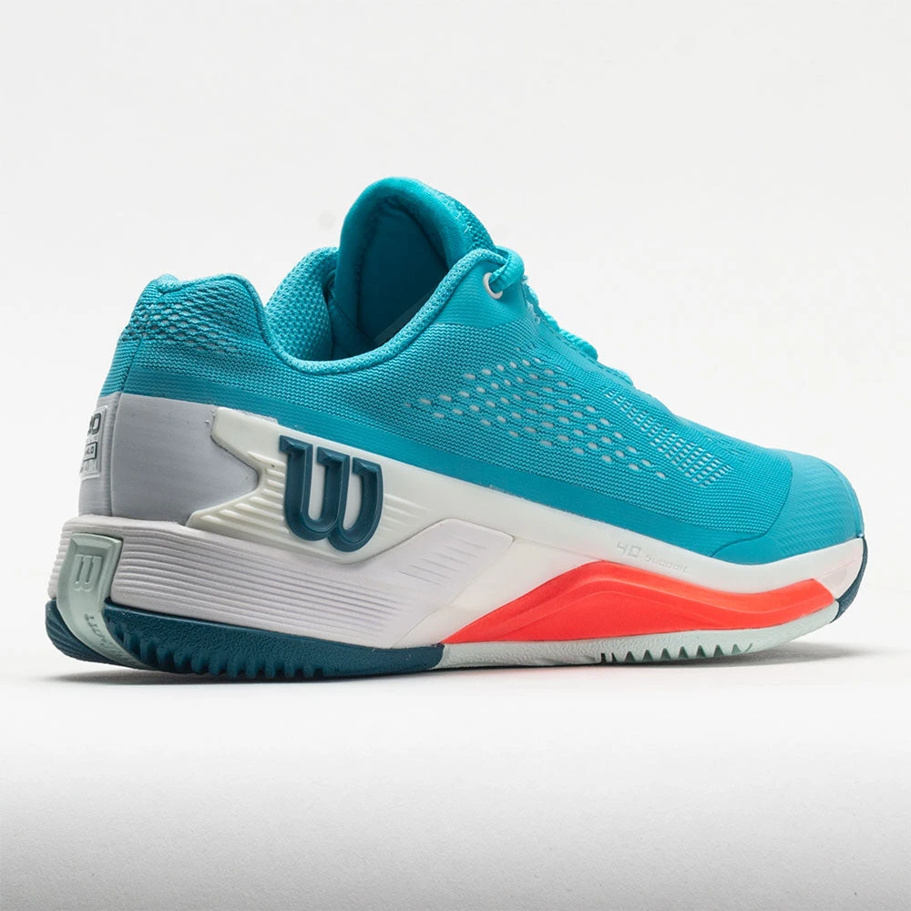 Wilson Rush Pro 4.0 Women's Scuba Blue/White/Fiery Coral 6 Wilson Rush Pro 4.0 Women's Scuba Blue/White/Fiery Coral - Image 6