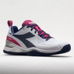 Diadora Blushield Torneo 2 Clay Women's White/Blueprint/Pink Yarrow -Tennis Clothing and Gear Sales 117022 5
