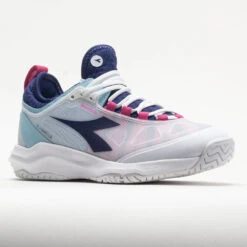 Diadora Speed Blushield Fly 4+ AG Women's White/Blueprint/Pink Yellow -Tennis Clothing and Gear Sales 117029 5