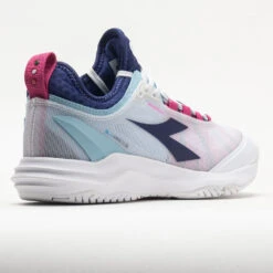 Diadora Speed Blushield Fly 4+ AG Women's White/Blueprint/Pink Yellow -Tennis Clothing and Gear Sales 117029 6