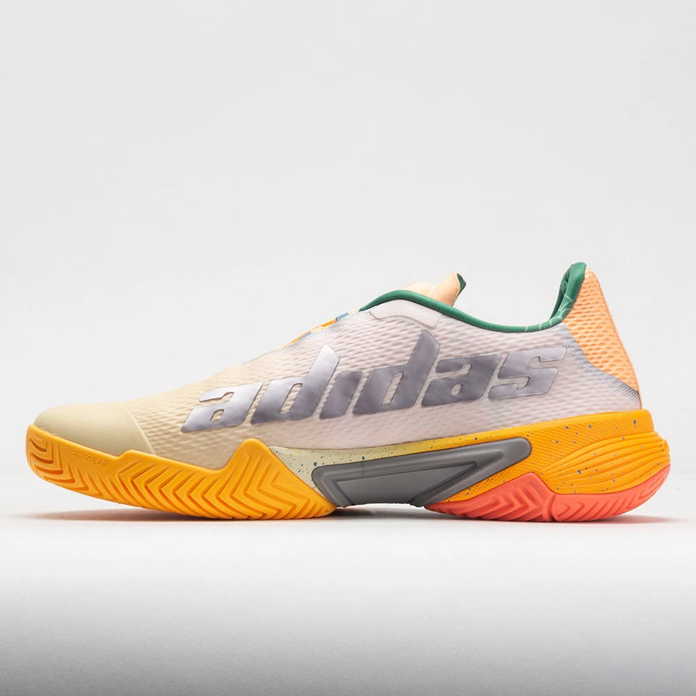 Adidas Barricade Men's White TInt/Taupe Metallic/Acid Orange 2 Adidas Barricade Men's White TInt/Taupe Metallic/Acid Orange - Image 2