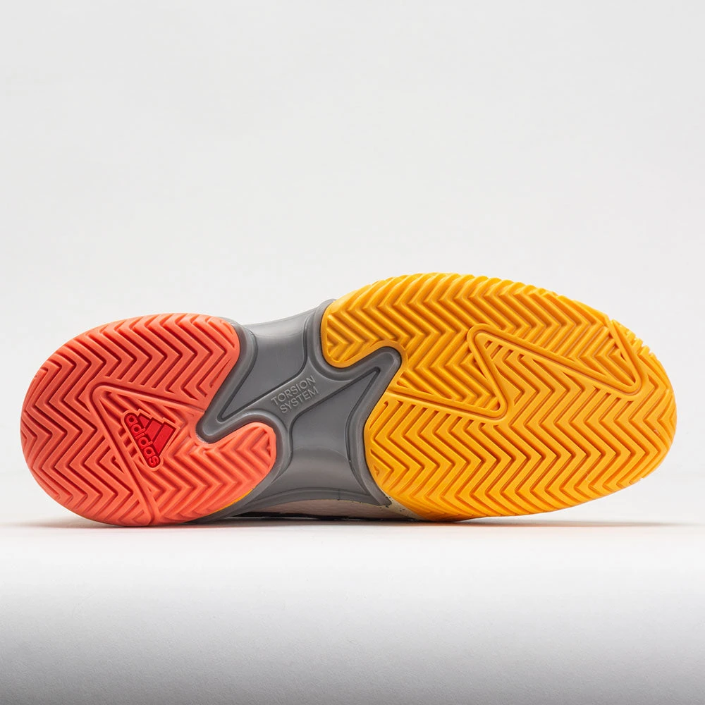 Adidas Barricade Men's White TInt/Taupe Metallic/Acid Orange 4 Adidas Barricade Men's White TInt/Taupe Metallic/Acid Orange - Image 4