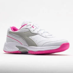 Diadora Challenge 4 SL Junior White/Silver/Rodamine Red -Tennis Clothing and Gear Sales 121325 5