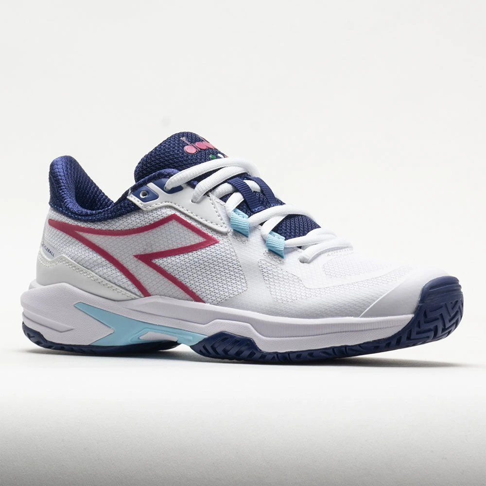 Diadora Trofeo 2 AG Pickleball Women's White/Blueprint/Pink Yarrow 5 Diadora Trofeo 2 AG Pickleball Women's White/Blueprint/Pink Yarrow - Image 5