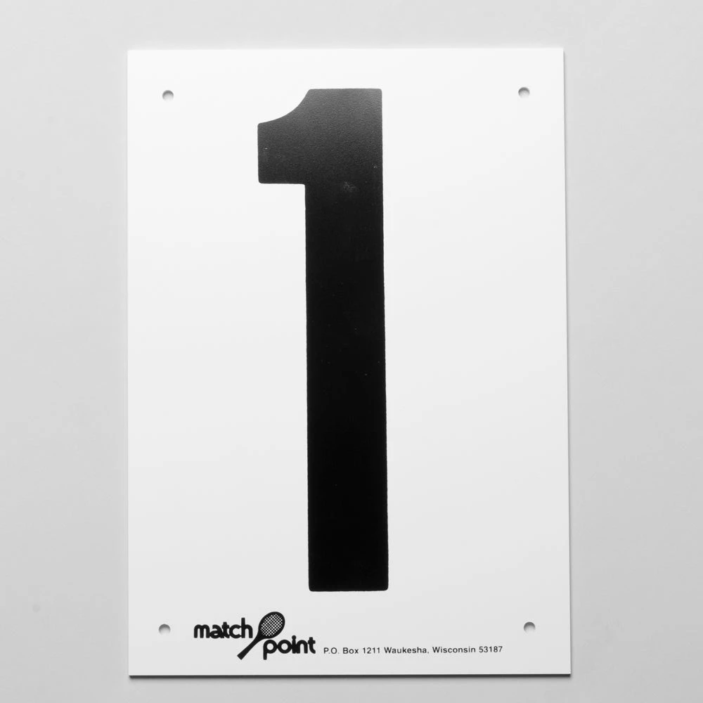 Wilson Tennis Court Numbers- Styrene 1 Wilson Tennis Court Numbers- Styrene