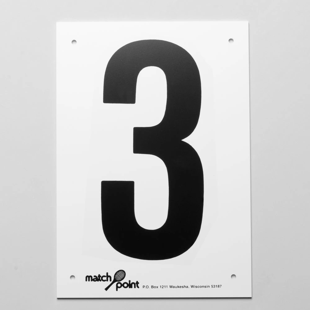 Wilson Tennis Court Numbers- Styrene 3 Wilson Tennis Court Numbers- Styrene - Image 3