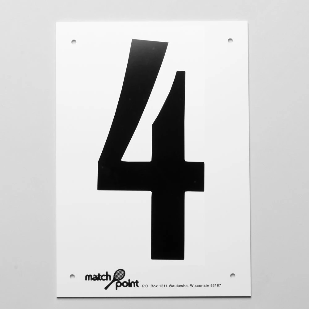 Wilson Tennis Court Numbers- Styrene 4 Wilson Tennis Court Numbers- Styrene - Image 4