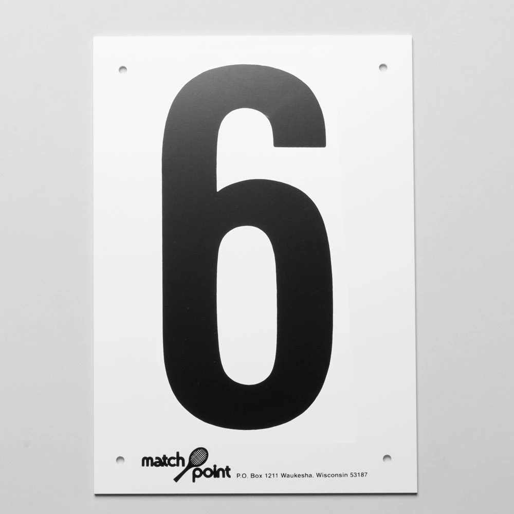 Wilson Tennis Court Numbers- Styrene 6 Wilson Tennis Court Numbers- Styrene - Image 6