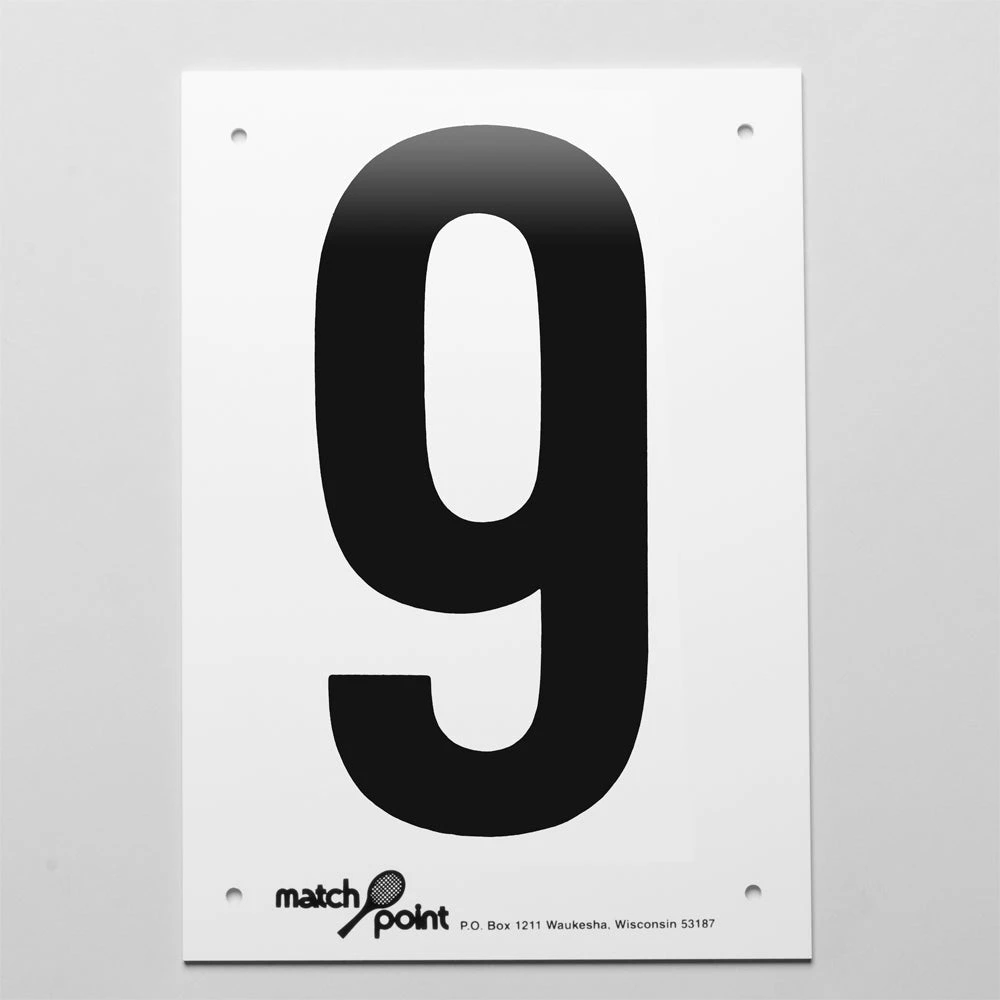 Wilson Tennis Court Numbers- Styrene 9 Wilson Tennis Court Numbers- Styrene - Image 9