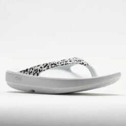 OOFOS OOlala Limited Women's White/Black Leopard -Tennis Clothing and Gear Sales 570571 5