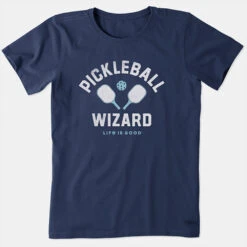 Life Is Good Pickleball Wizard Tee Women's -Tennis Clothing and Gear Sales 700629 819 1