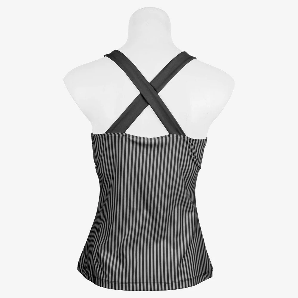 Fila Ruffles & Stripes Stripe Halter Tank Women's 2 Fila Ruffles & Stripes Stripe Halter Tank Women's - Image 2